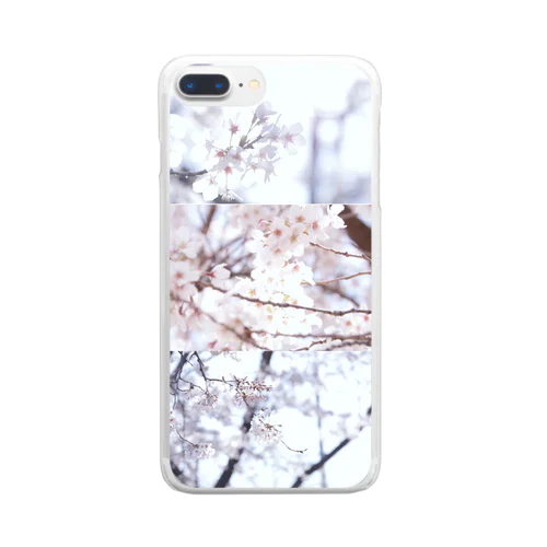 透ける桜のクリアスマホケース Clear Smartphone Case