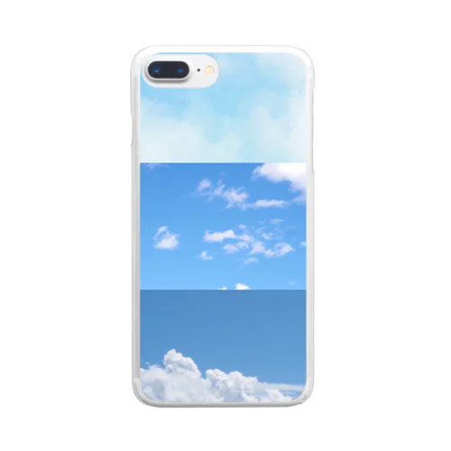 透ける青空のクリアスマホケース Clear Smartphone Case