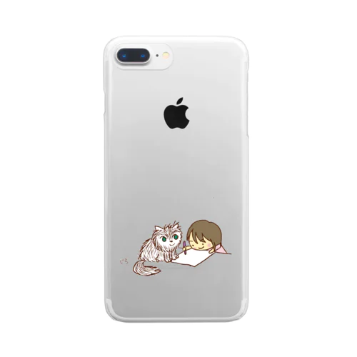 だーちゃんとちびっ子画伯 Clear Smartphone Case