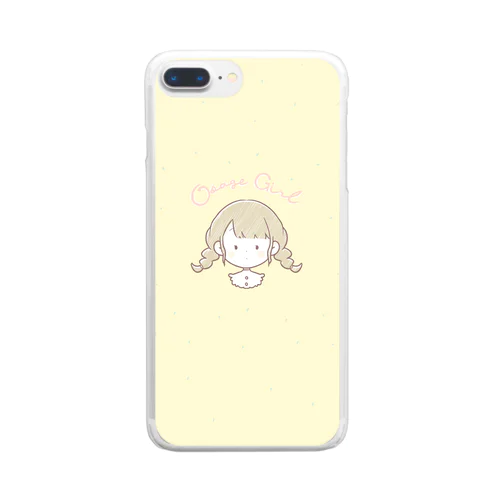 おさげの女の子のスマホケース Clear Smartphone Case