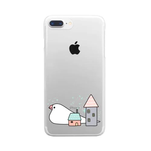 Stay home 文鳥 Clear Smartphone Case