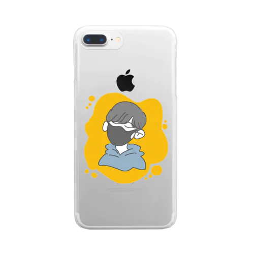 マスクくん Clear Smartphone Case