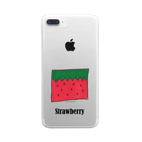 なんちゃってStrawberry クリアスマホケース