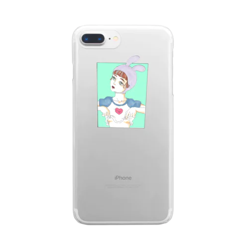 半乳(はんちち) Clear Smartphone Case