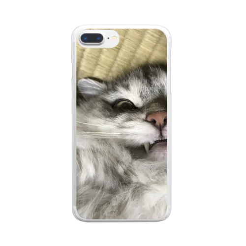 イケメン猫ニャン太郎悪魔手帳スマホケース Clear Smartphone Case