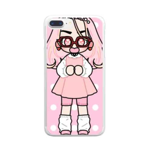 モンロー似顔絵(パステルガール使用) Clear Smartphone Case