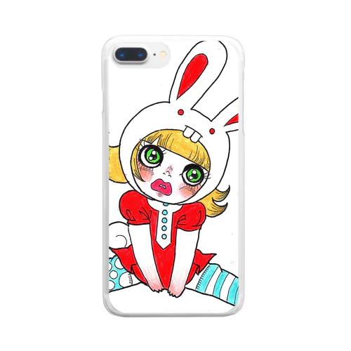 ほわわん Ms.Bunny Moog Clear Smartphone Case