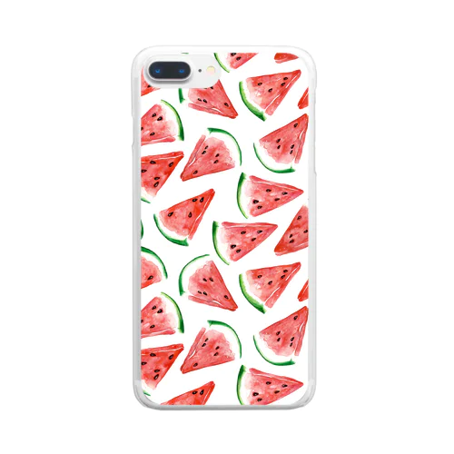 Fresh Watermelon Pattern Clear Smartphone Case