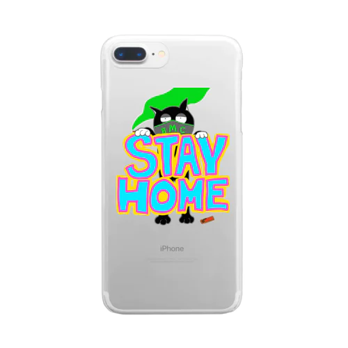 STAY HOME CAT Clear Smartphone Case