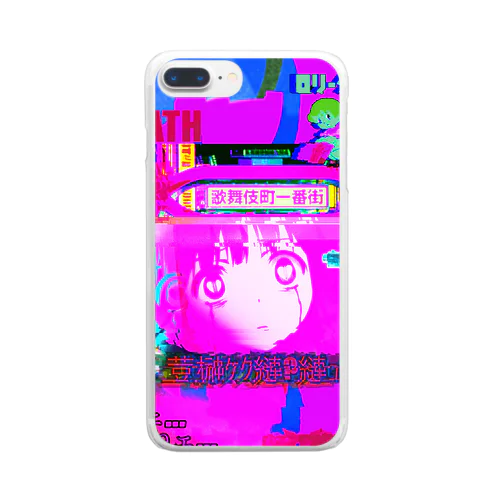 covid-19ぴえんな鬱生活少女 Clear Smartphone Case