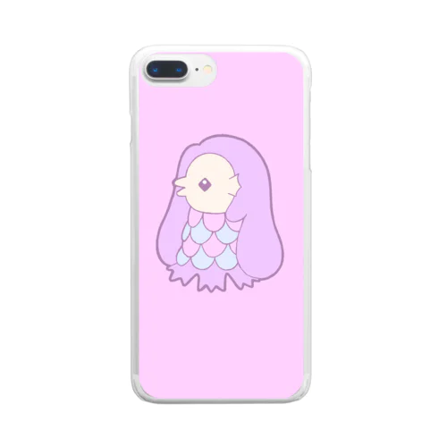 ゆめかわアマビエ Clear Smartphone Case