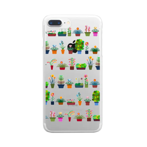 鉢植えたち集合 Clear Smartphone Case