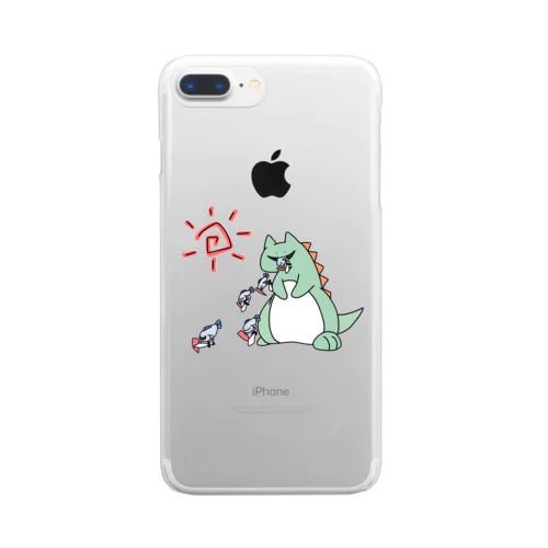 火事を起こさない怪獣 Clear Smartphone Case