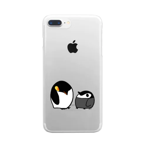 まんまるペンギン Clear Smartphone Case