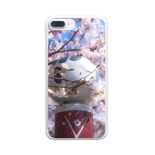 〜宮城の風景〜こけしと桜 Clear Smartphone Case