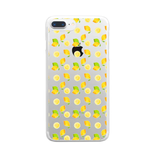 レモンがいっぱい（文字なし） Clear Smartphone Case