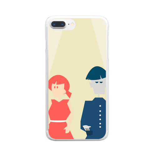 男女コンビ Clear Smartphone Case