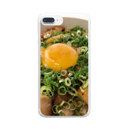 がっつり焼豚丼 Clear Smartphone Case