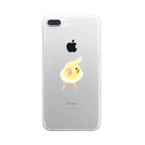 オカメインコ　おすましルチノー【まめるりはことり】 Clear Smartphone Case