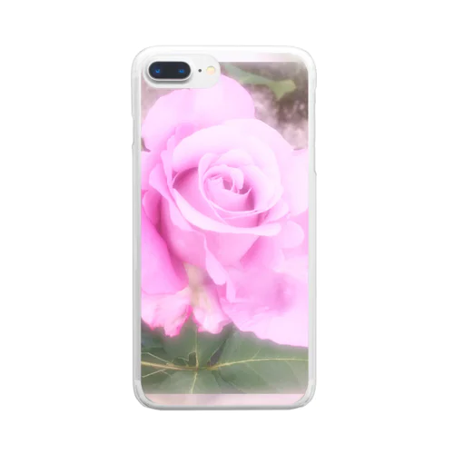 紫の薔薇 Clear Smartphone Case
