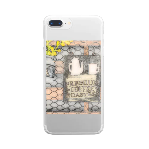 カフェ風クリップボード（イラストタイプ） Clear Smartphone Case