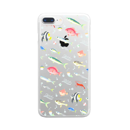 お魚ハムちゃん Clear Smartphone Case