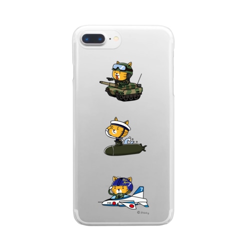 陸海空タテバージョン Clear Smartphone Case