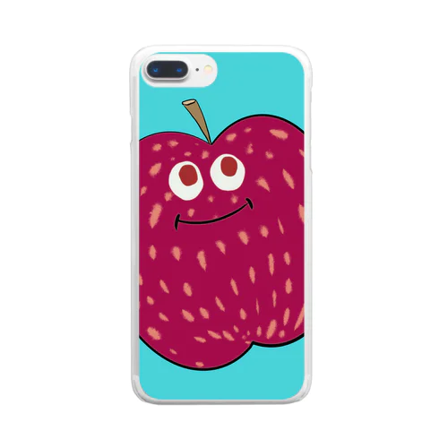 “Good Mood” Red Apple Clear Smartphone Case