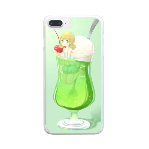 クリームソーダの子 Clear Smartphone Case