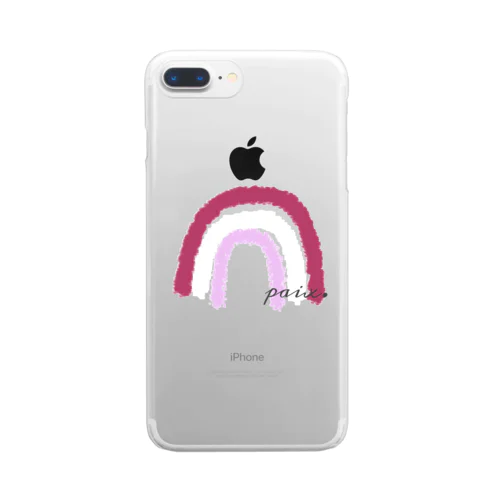pink_Rainbow Clear Smartphone Case