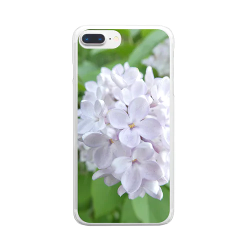 薄紫色の花。 Clear Smartphone Case