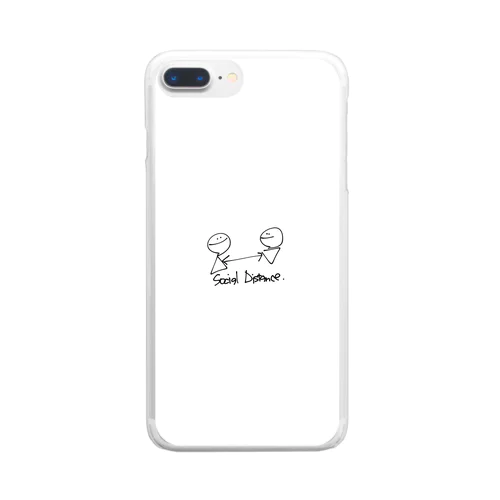 Social Distance. Clear Smartphone Case