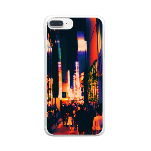 colorful Shinjuku Clear Smartphone Case