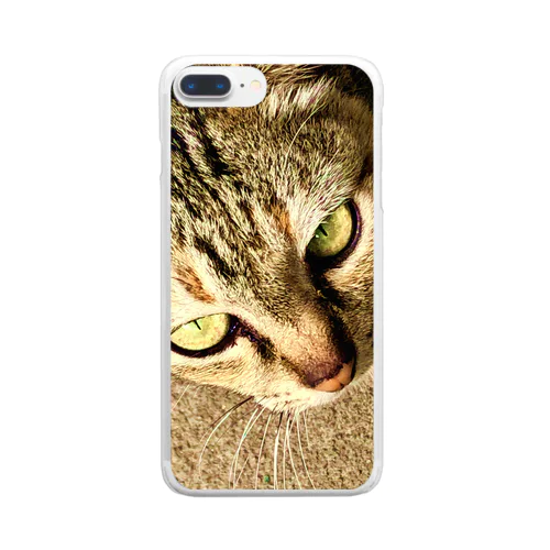 キャットオンザストリート Clear Smartphone Case