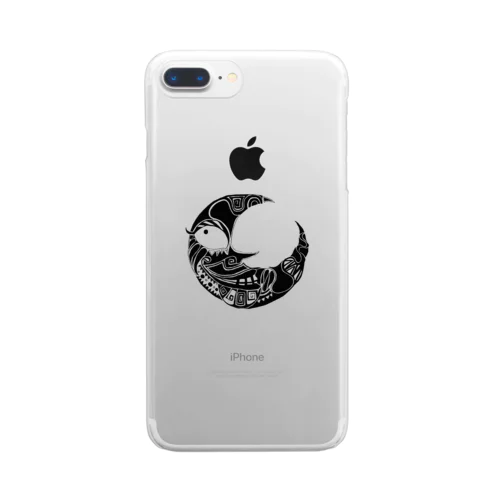 Moon night Clear Smartphone Case