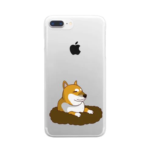 穴掘り犬こむぎさん Clear Smartphone Case