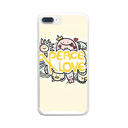 ピースラブ コラボ  Clear Smartphone Case