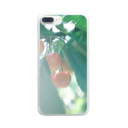 さくらんぼ Clear Smartphone Case