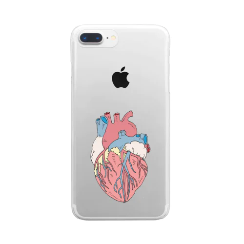 心臓　内臓　Heart　NO.18 Clear Smartphone Case