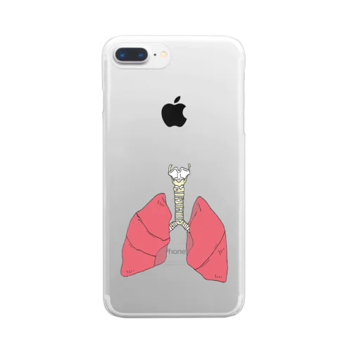 肺　内臓　lung　NO.20 Clear Smartphone Case
