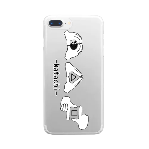 ○△□-katachi-🤲 Clear Smartphone Case