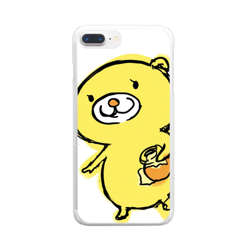 ハニくま Clear Smartphone Case