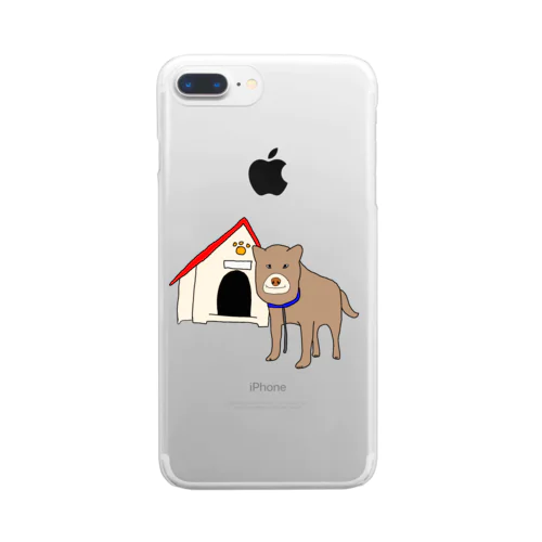 顔が四角い犬🐶 Clear Smartphone Case