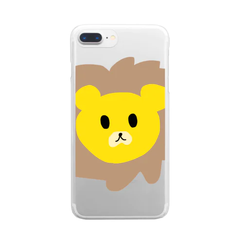 ライオンくん Clear Smartphone Case