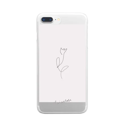 チューリップ×babypink Clear Smartphone Case