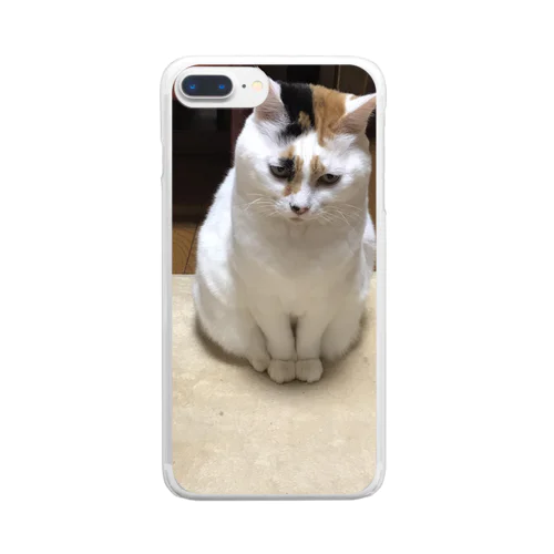目付きの悪い猫さん クリアスマホケース Clear Smartphone Case