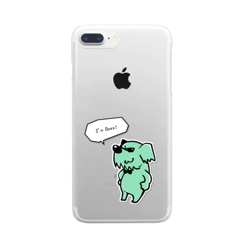 相棒犬ボス Clear Smartphone Case