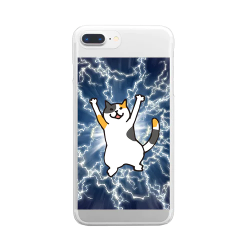 猫をメガフラッシュを唱えた。 Clear Smartphone Case