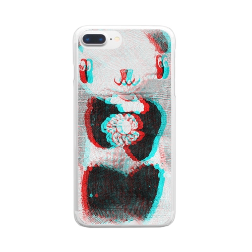 フラワーパンダ Clear Smartphone Case