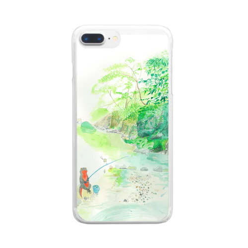 渓谷釣り Clear Smartphone Case